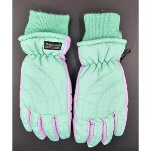 Thinsulate Gloves Women’s Medium Purple Teal Winter Ski Vintage